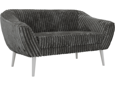 Sofa PIRS 2 - szary, sztruks - nóżki,  biały