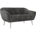 Sofa PIRS 2 - szary, sztruks - nóżki,  biały