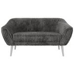 Sofa PIRS 2 - szary, sztruks - nóżki,  biały