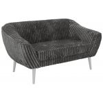 Sofa PIRS 2 - szary, sztruks - nóżki,  biały