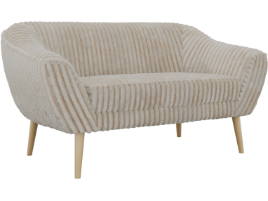Sofa PIRS 2 - beżowy, sztruks - nóżki,  buk