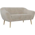 Sofa PIRS 2 - beżowy, sztruks - nóżki,  buk