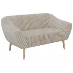 Sofa PIRS 2 - beżowy, sztruks - nóżki,  buk