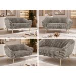 Sofa PIRS 2 - jasnobrązowy, sztruks - nóżki,  buk