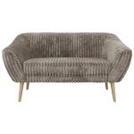 Sofa PIRS 2 - jasnobrązowy, sztruks - nóżki,  buk