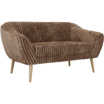 Sofa PIRS 2 - brązowy, sztruks - nóżki,  buk