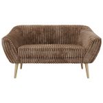 Sofa PIRS 2 - brązowy, sztruks - nóżki,  buk