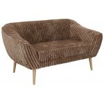 Sofa PIRS 2 - brązowy, sztruks - nóżki,  buk