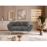 Sofa PIRS 2 - szary, sztruks - nóżki,  buk