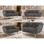 Sofa PIRS 2 - szary, sztruks - nóżki,  buk