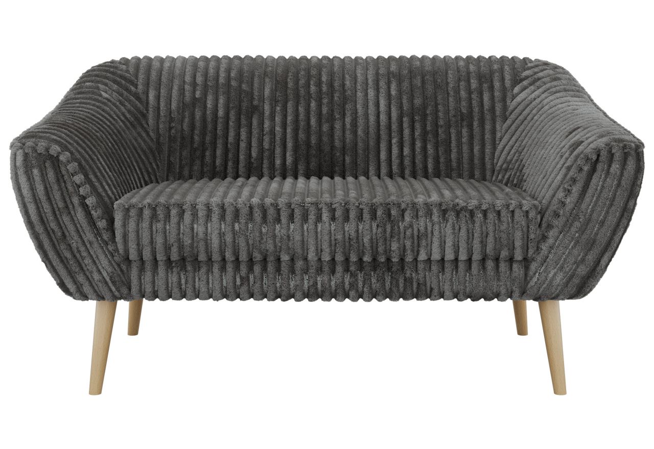 Sofa PIRS 2 - szary, sztruks - nóżki,  buk