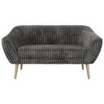 Sofa PIRS 2 - szary, sztruks - nóżki,  buk