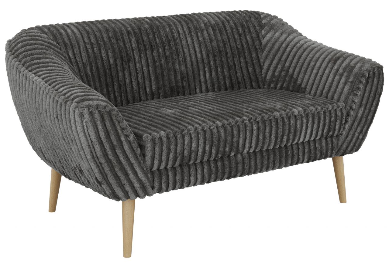 Sofa PIRS 2 - szary, sztruks - nóżki,  buk