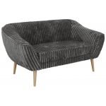 Sofa PIRS 2 - szary, sztruks - nóżki,  buk