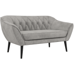 Sofa PIRS 2 - jasnoszary, welwet - nóżki,  czarny