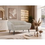 Sofa PIRS 2 - beżowy, sztruks - nóżki,  czarny