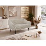 Sofa PIRS 2 - beżowy, sztruks - nóżki,  czarny