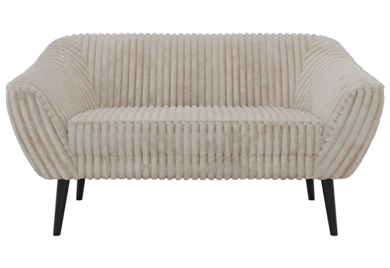 Sofa PIRS 2 - beżowy, sztruks - nóżki,  czarny
