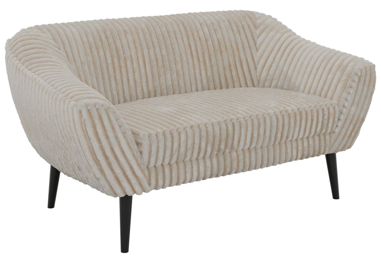 Sofa PIRS 2 - beżowy, sztruks - nóżki,  czarny