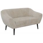 Sofa PIRS 2 - beżowy, sztruks - nóżki,  czarny