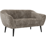 Sofa PIRS 2 - jasnobrązowy, sztruks - nóżki,  czarny