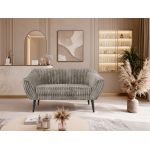 Sofa PIRS 2 - jasnobrązowy, sztruks - nóżki,  czarny