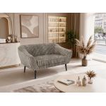 Sofa PIRS 2 - jasnobrązowy, sztruks - nóżki,  czarny