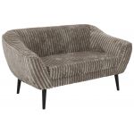 Sofa PIRS 2 - jasnobrązowy, sztruks - nóżki,  czarny