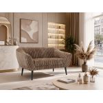 Sofa PIRS 2 - brązowy, sztruks - nóżki,  czarny