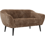 Sofa PIRS 2 - brązowy, sztruks - nóżki,  czarny