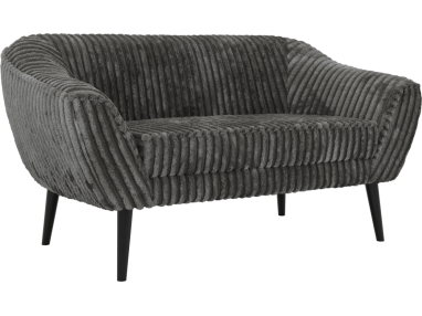 Sofa PIRS 2 - szary, sztruks - nóżki,  czarny