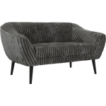 Sofa PIRS 2 - szary, sztruks - nóżki,  czarny