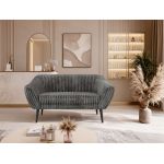 Sofa PIRS 2 - szary, sztruks - nóżki,  czarny