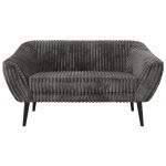 Sofa PIRS 2 - szary, sztruks - nóżki,  czarny