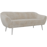 Sofa PIRS 3 - beżowy, sztruks - nóżki,  biały