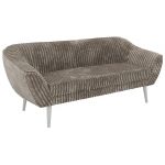 Sofa PIRS 3 - jasnobrązowy, sztruks - nóżki,  biały