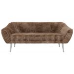 Sofa PIRS 3 - brązowy, sztruks - nóżki,  biały