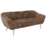 Sofa PIRS 3 - brązowy, sztruks - nóżki,  biały