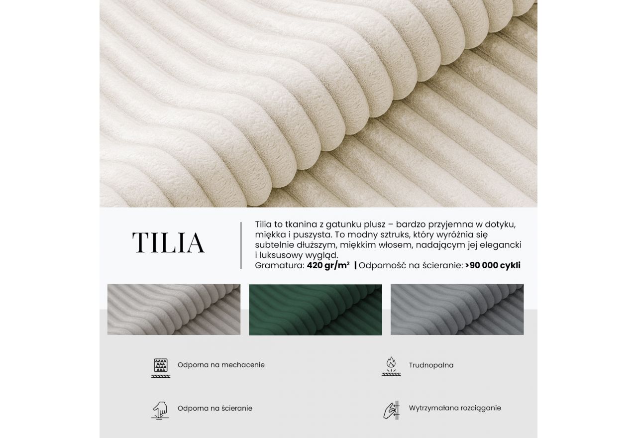 Sofa PIRS 3 - brązowy, sztruks - nóżki,  biały