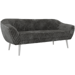 Sofa PIRS 3 - szary, sztruks - nóżki,  biały