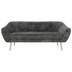 Sofa PIRS 3 - szary, sztruks - nóżki,  biały