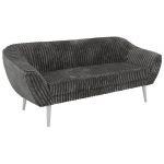 Sofa PIRS 3 - szary, sztruks - nóżki,  biały