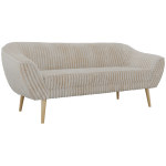 Sofa PIRS 3 - beżowy, sztruks - nóżki,  buk