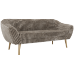 Sofa PIRS 3 - jasnobrązowy, sztruks - nóżki,  buk