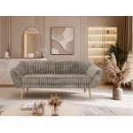 Sofa PIRS 3 - jasnobrązowy, sztruks - nóżki,  buk