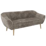 Sofa PIRS 3 - jasnobrązowy, sztruks - nóżki,  buk