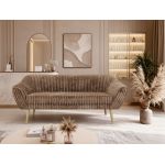 Sofa PIRS 3 - brązowy, sztruks - nóżki,  buk