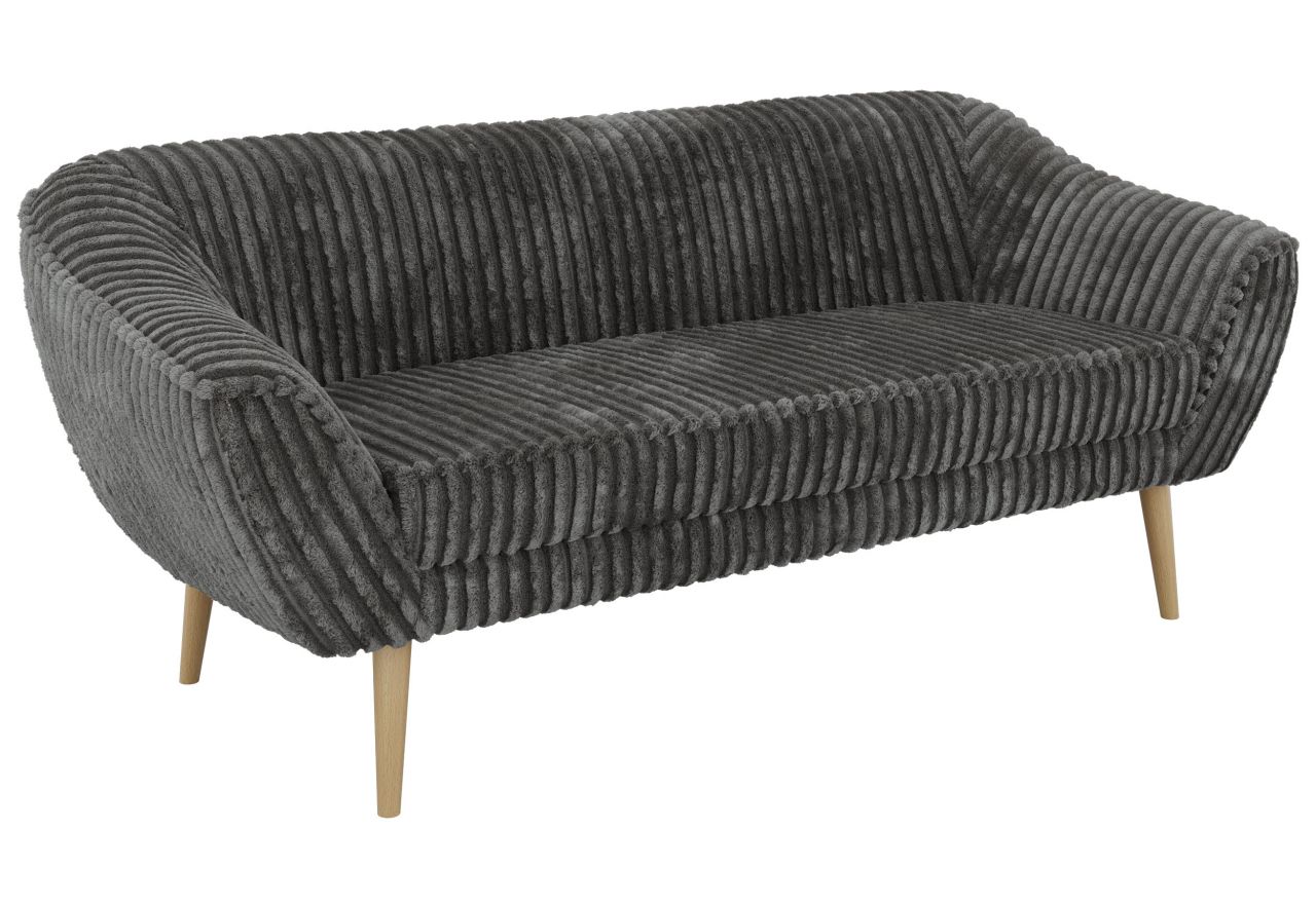 Sofa PIRS 3 - szary, sztruks - nóżki,  buk