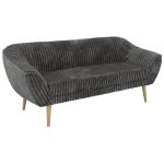 Sofa PIRS 3 - szary, sztruks - nóżki,  buk