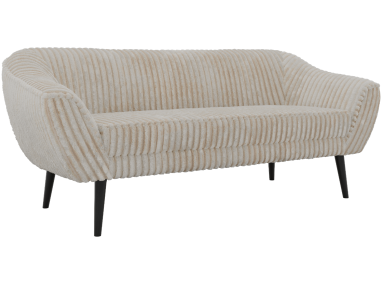 Sofa PIRS 3 - beżowy, sztruks - nóżki,  czarny